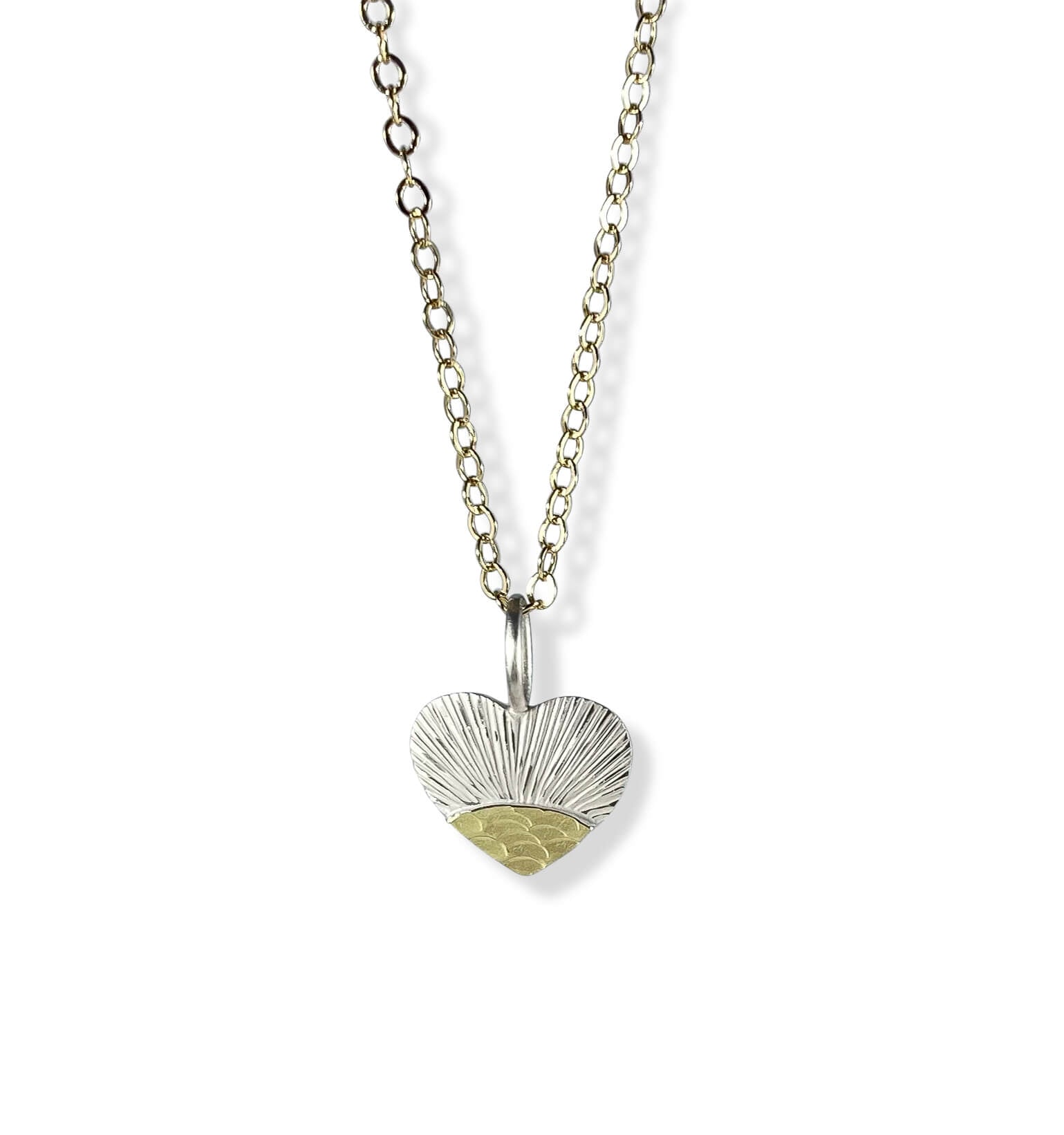 Small New Day Heart with Gold Chain