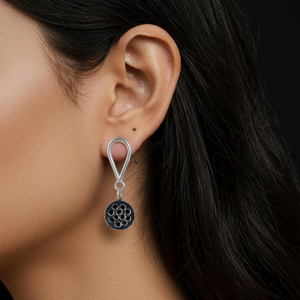 Honeycomb Seed Pod Drop Earrings