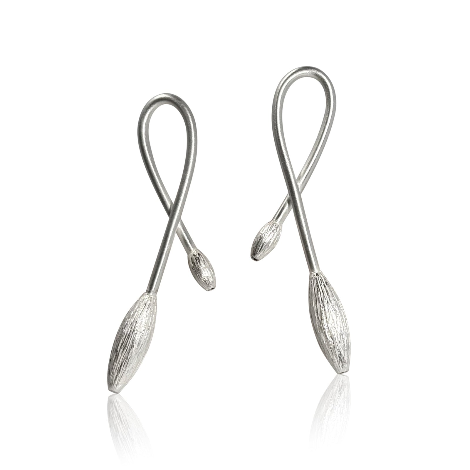 Elongated Bud Drop Earrings