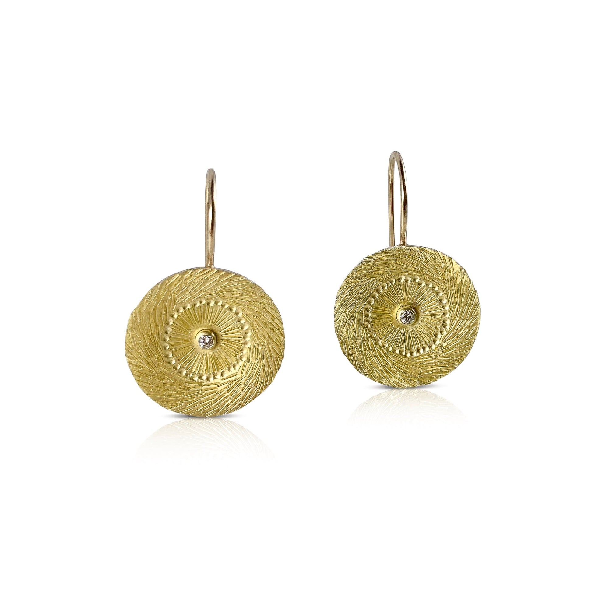 Gold Spin Earrings