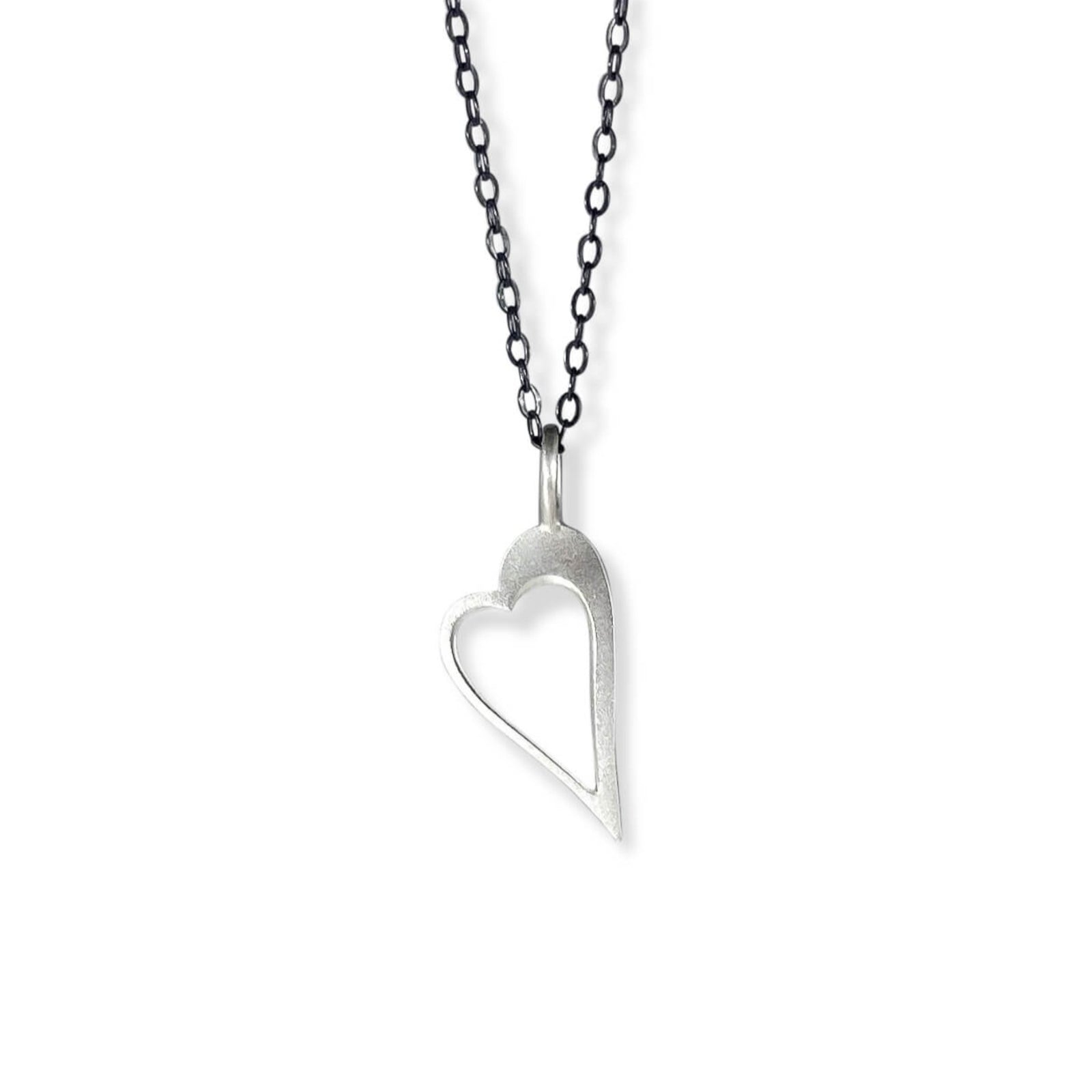 Silver Open Heart