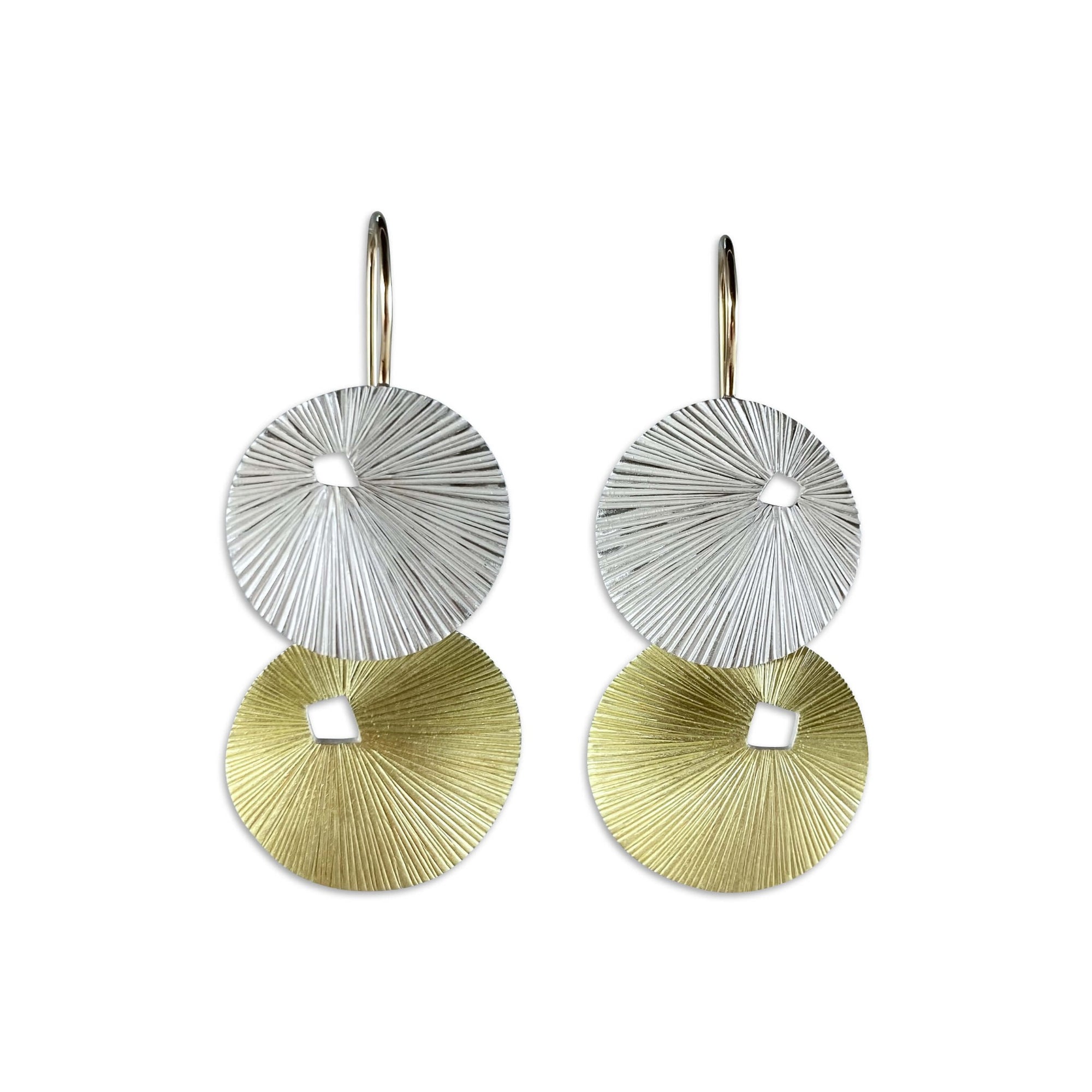 Double Textured Bright Earrings