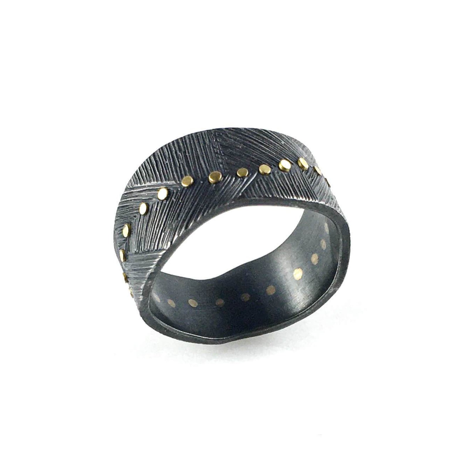 Textured Wave with Gold Dot Line